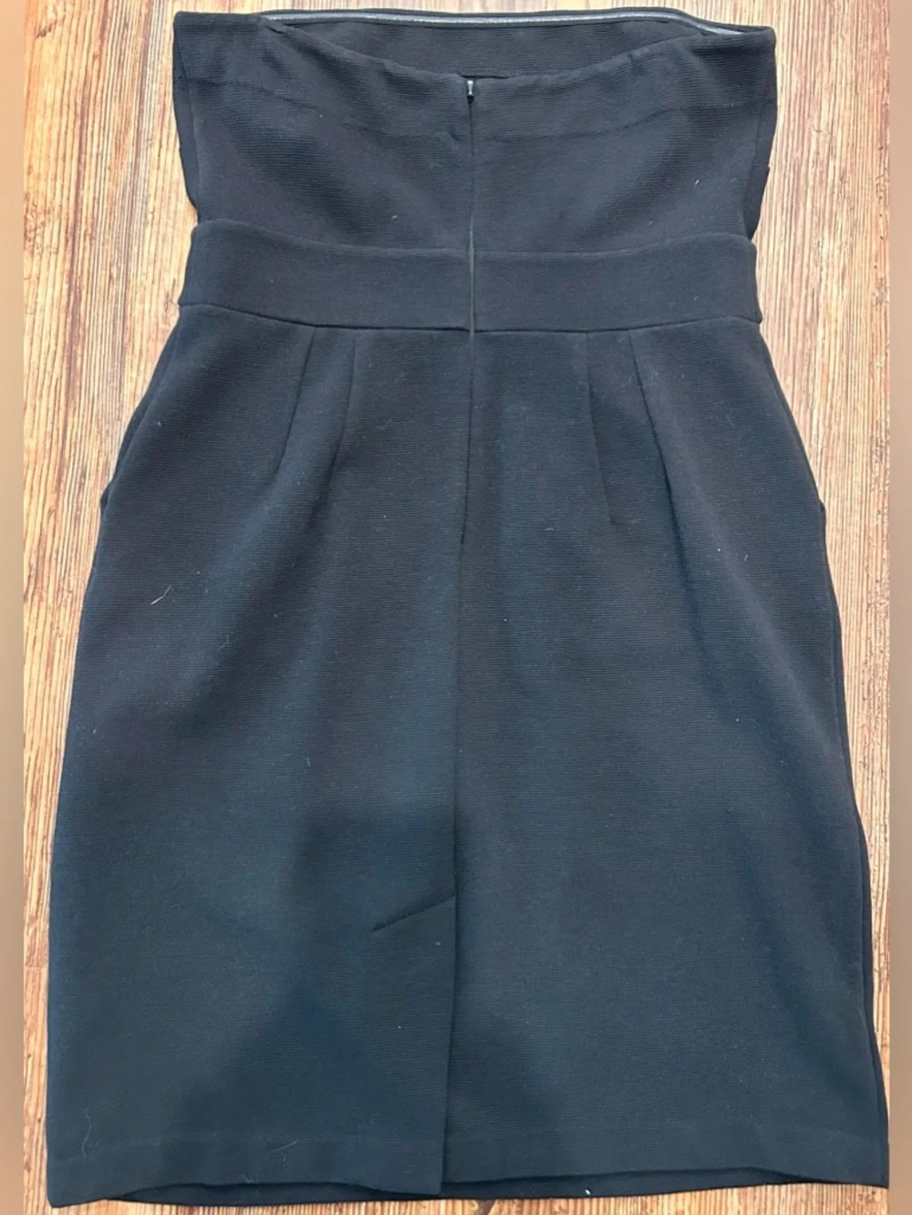 Banana Republic Black Strapless Pocket Dress Quiet Luxury Mini Sz 8 - Picture 5 of 7